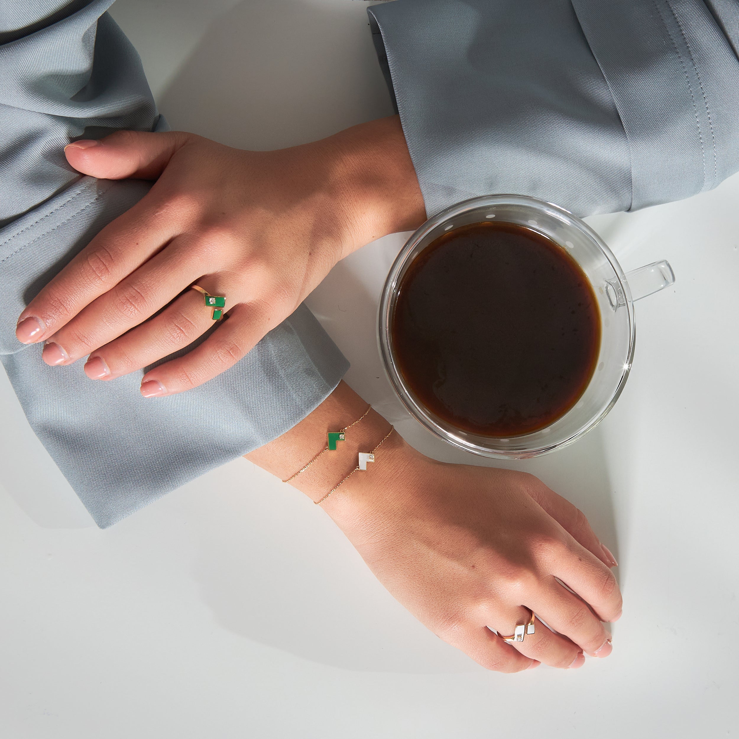 Heart Of Gold Enamel Bracelet