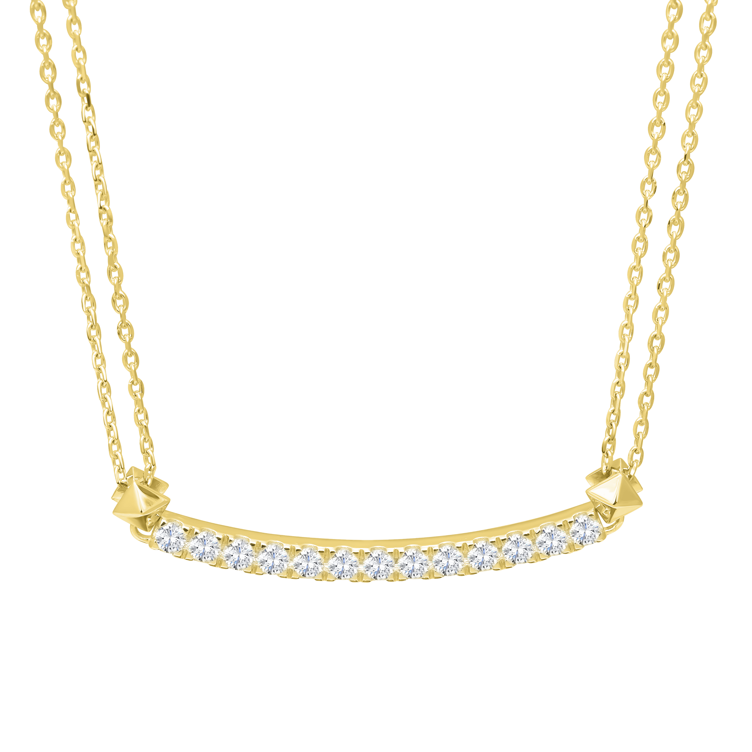 Carbon & Hyde Riviera Graduated Tennis Necklace - Yellow Gold - Necklaces -  Broken English Jewelry – Broken English Jewelry