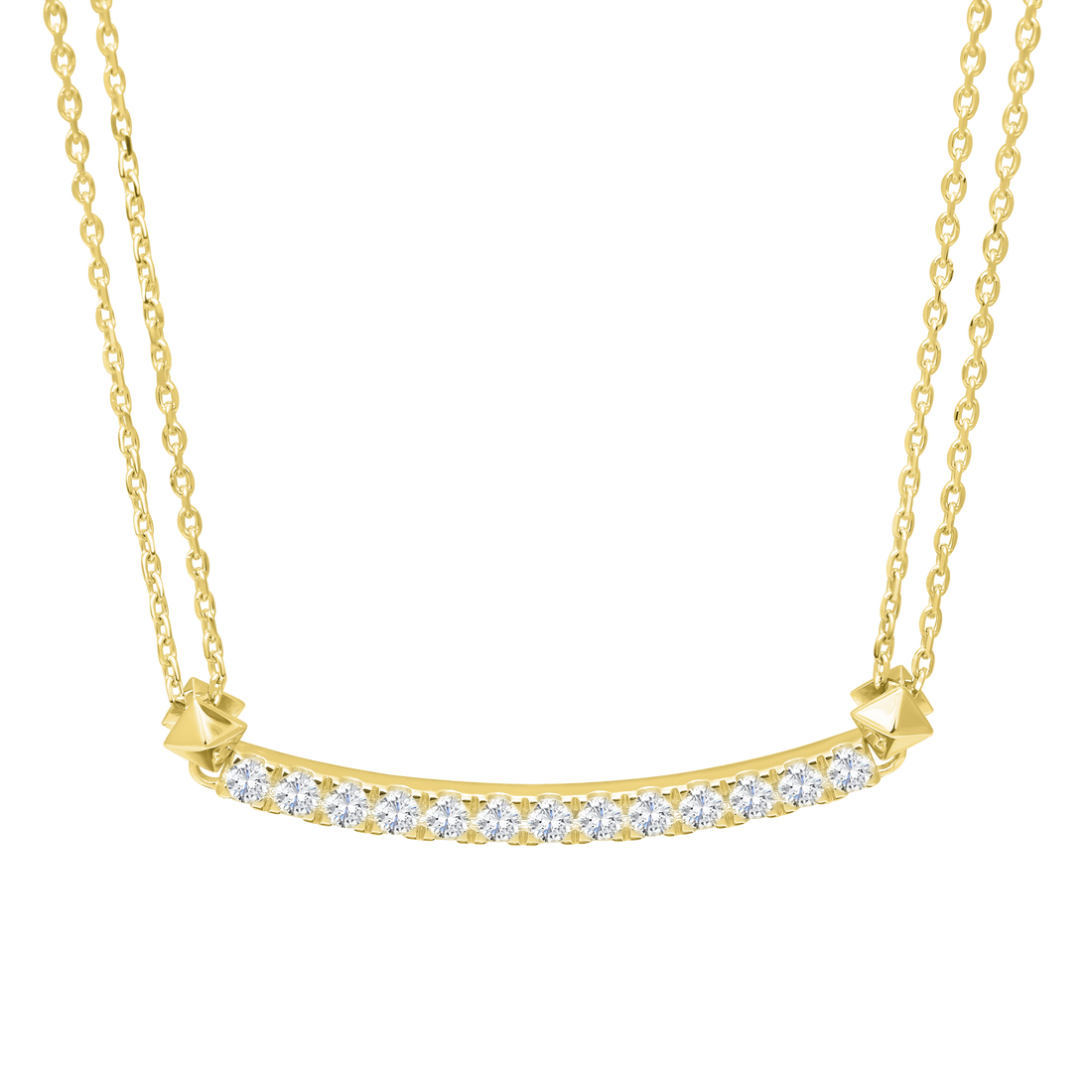 Tennis Necklace Gold with Diamonds