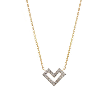 Heart Of Gold Diamonds Necklace