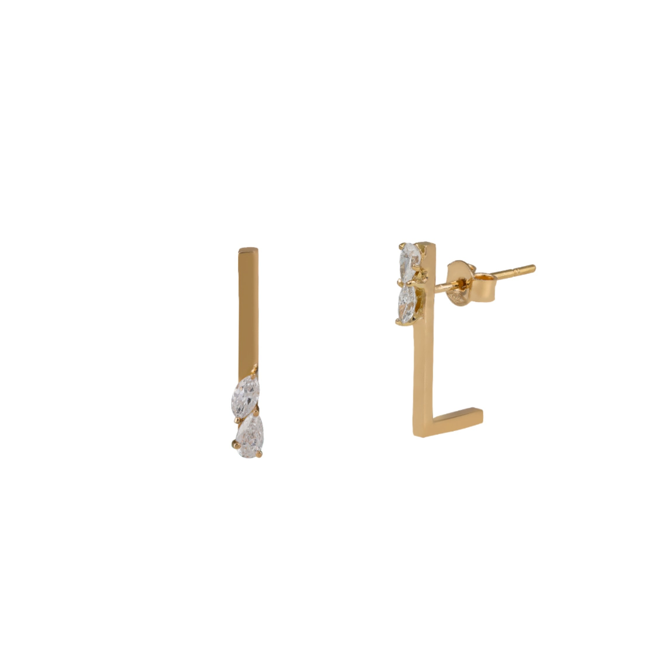 RAYA  pair of Earrings with diamonds