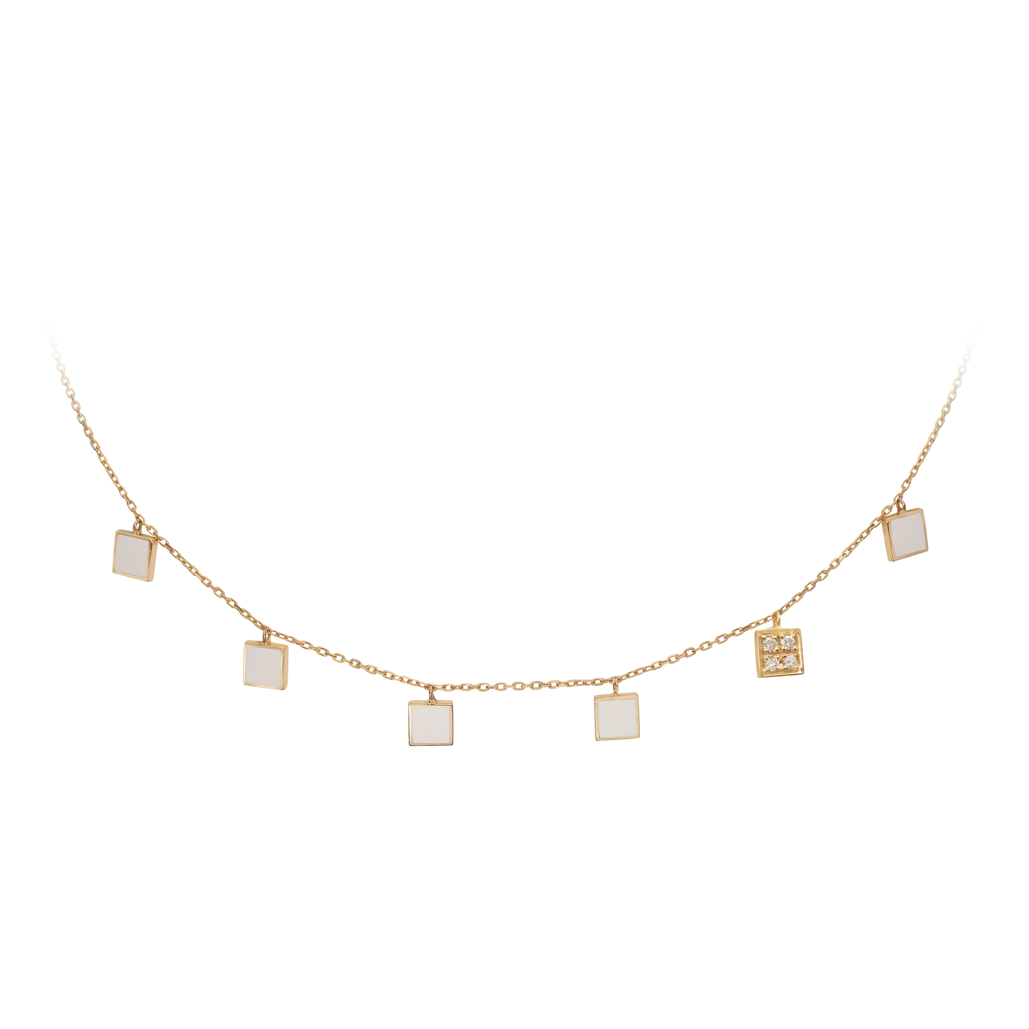 Geometric Choker with Diamonds - Squares