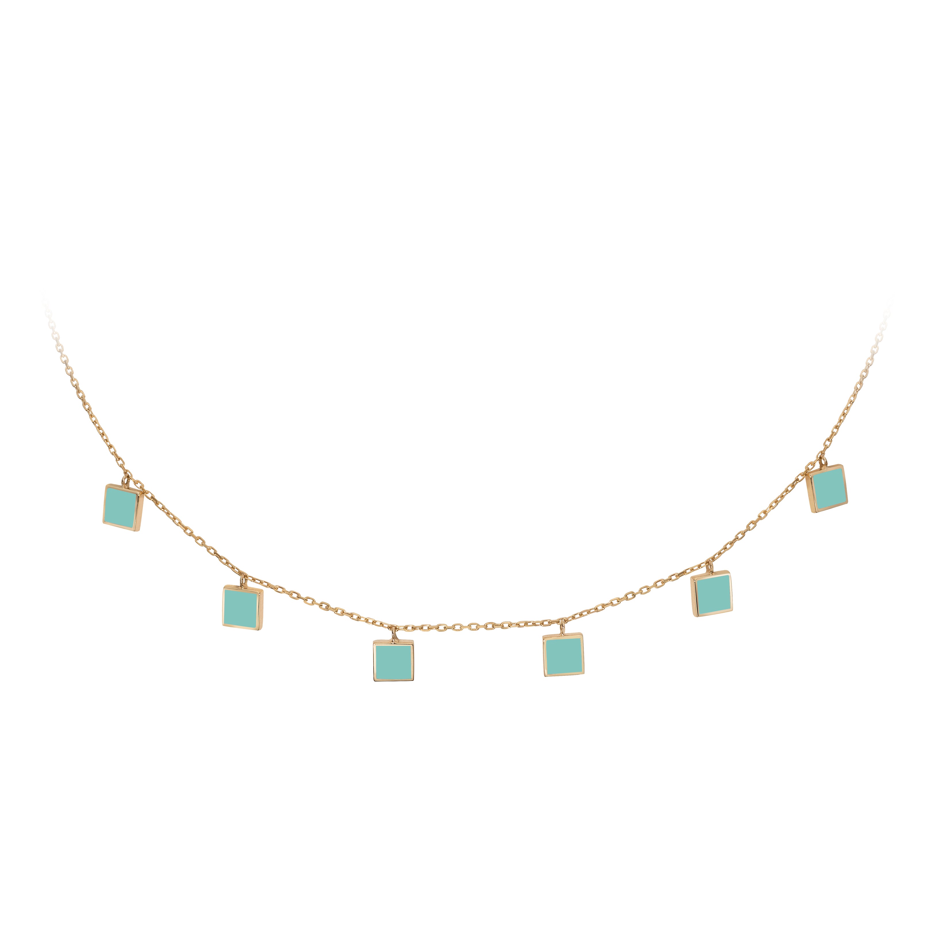 Geometric Choker  - Tiffany Squares