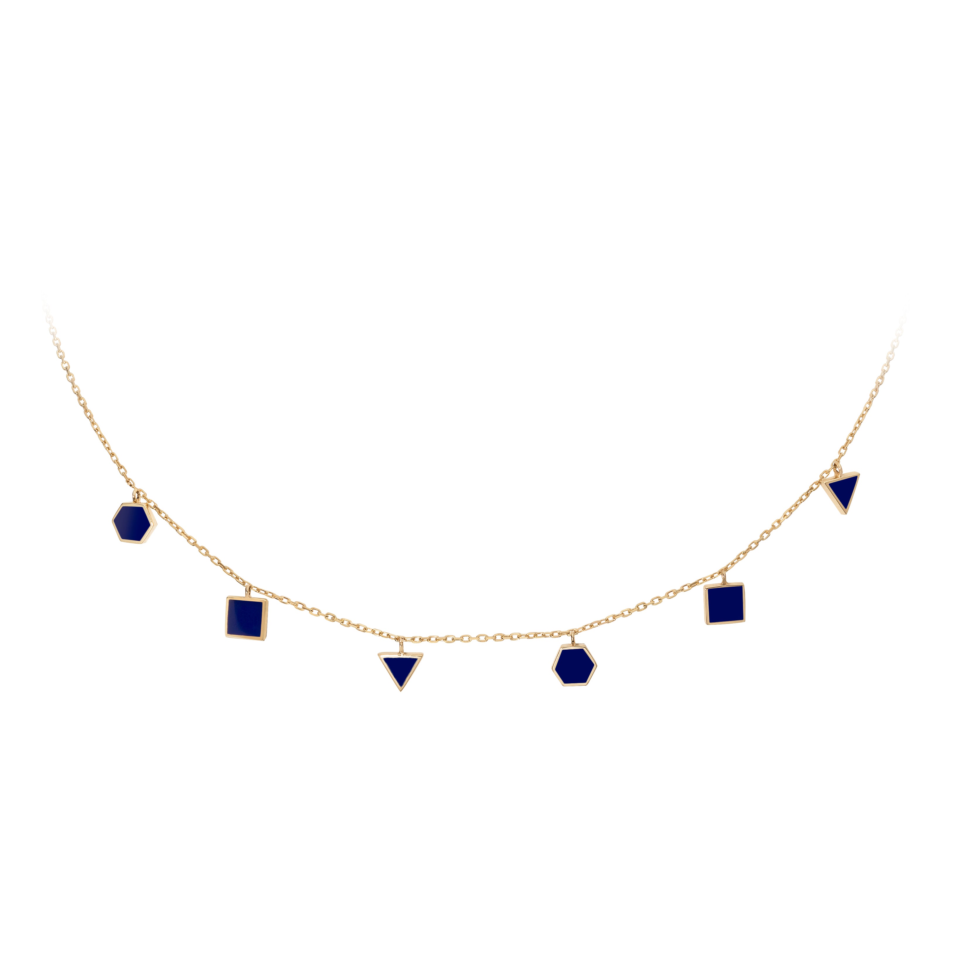 Geometric Choker  - Royal Blue