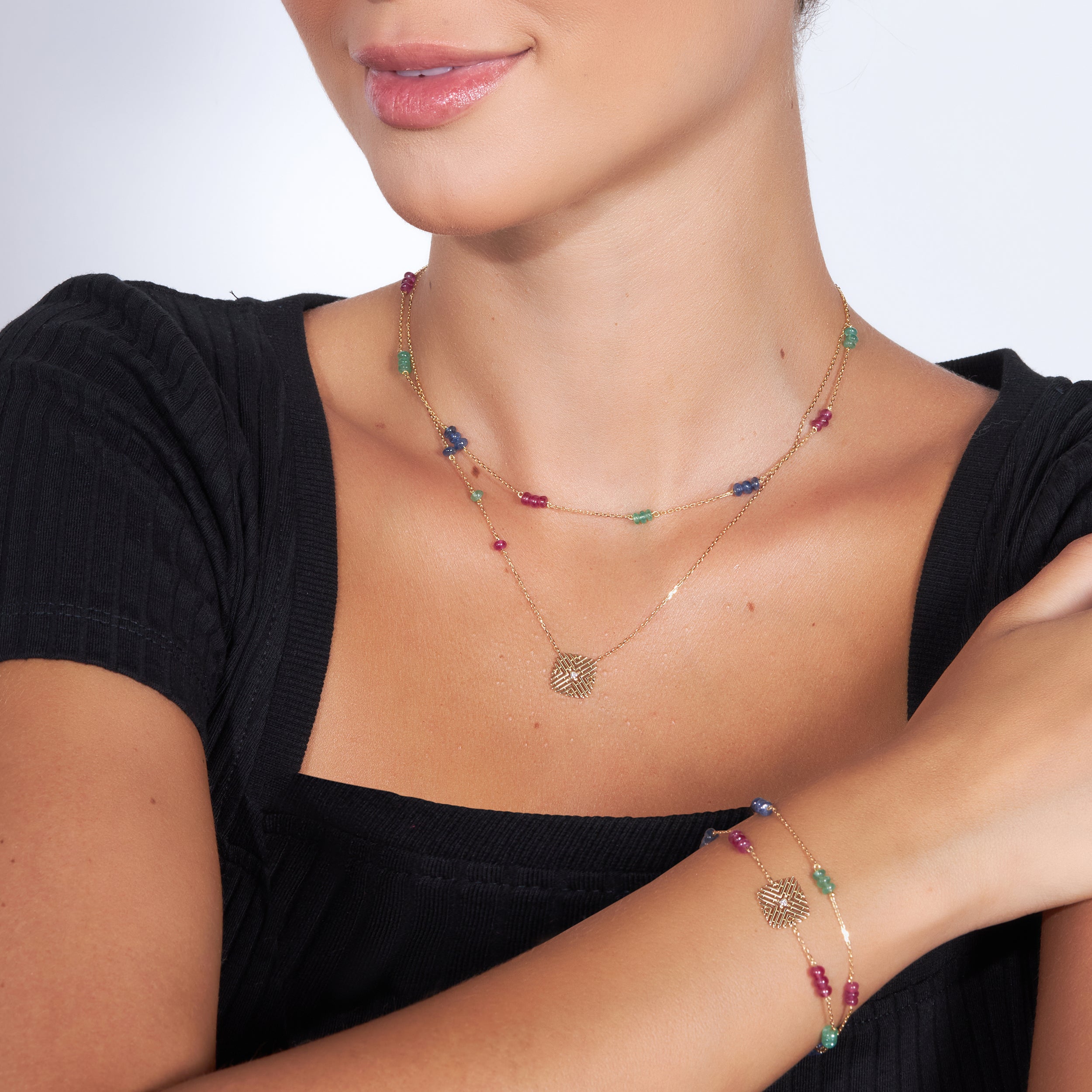 Passion Bracelet with Diamond & Gems stones