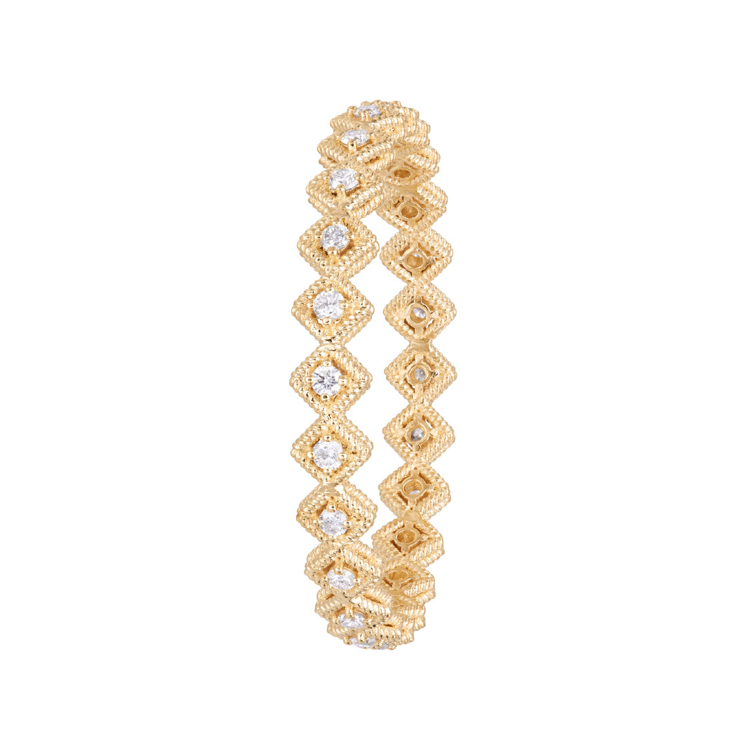 Twist Baby Bangle with Diamonds