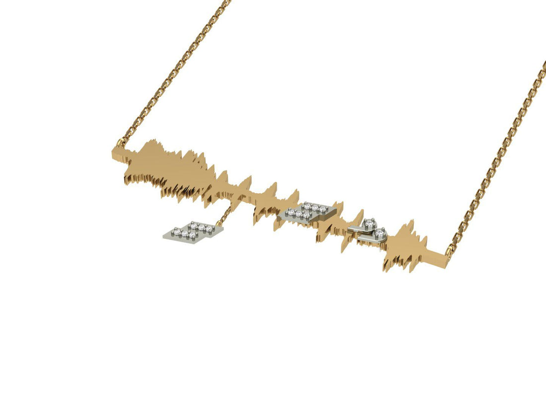 Ayat Necklace with Diamond - (سلامٌ قولاً من ربٍ رحيم)