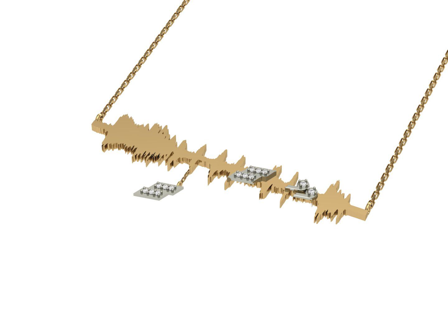 Ayat Necklace with Diamond - (سلامٌ قولاً من ربٍ رحيم)