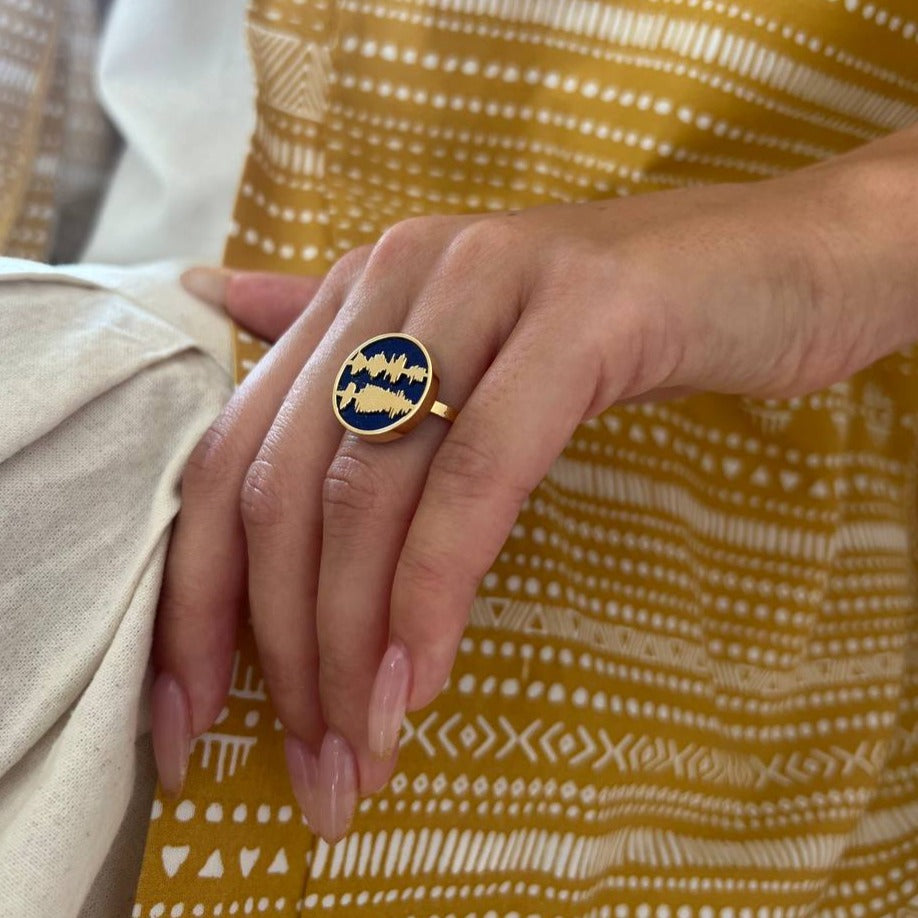 Ayat Ring, With Stones (رب اشرح لي صدري و يسر لي أمري)