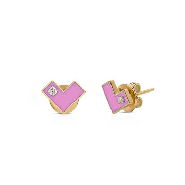 Heart Of Gold Earring Pink
