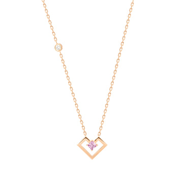 Heart Of Gold Necklace, Pink