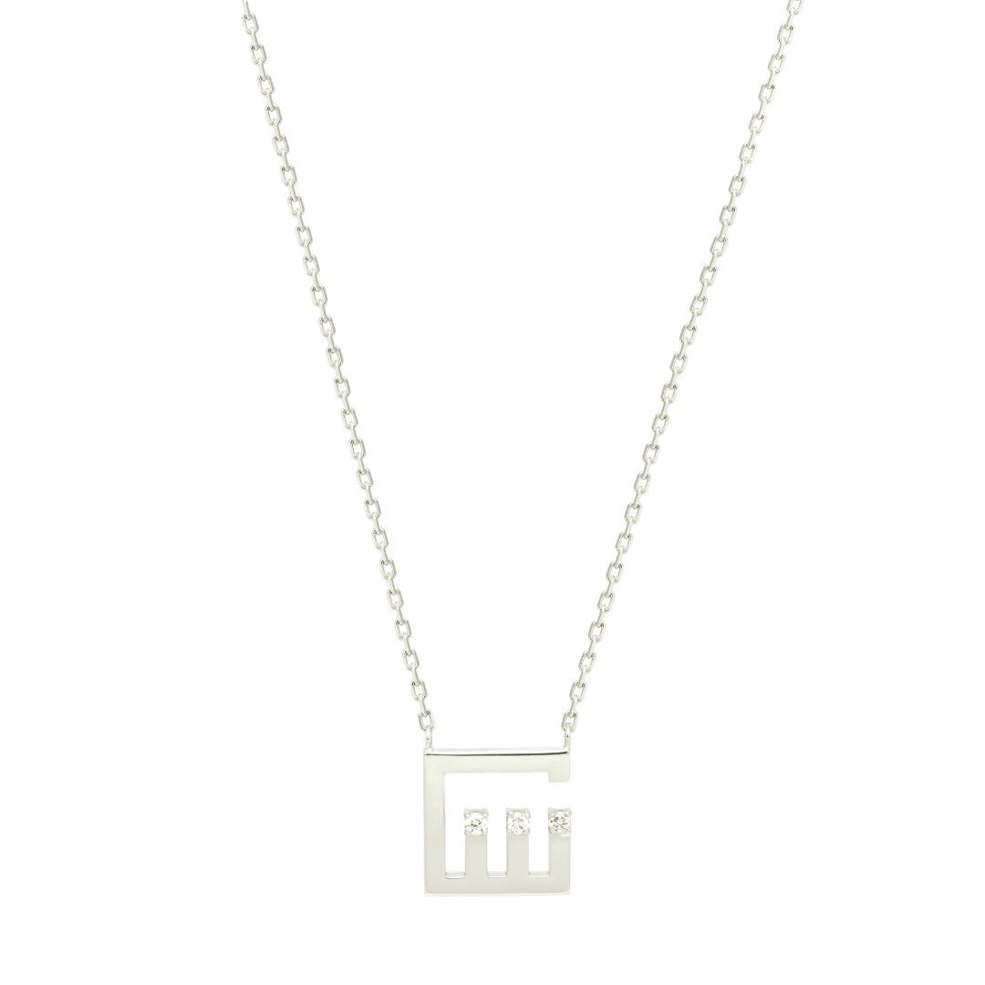Arabic Alphabet Letter Necklace (SHEEN)