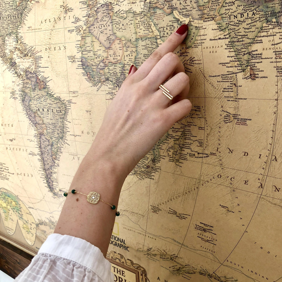 Passion Bracelet with Diamond & Malachite